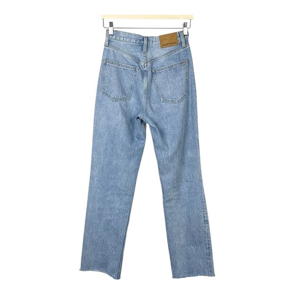 Denim Forum Joni High Loose Raw Hem Light Wash Jeans - Picture 2 of 11